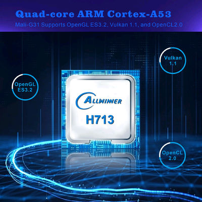 2.69 pouces affichage LCD TFT 4K HD projecteur avec quad-core ARM Cortex-A53 CPU et 1G RAM